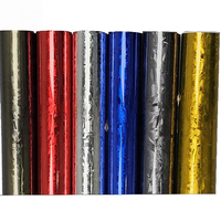 Film de protection pour voiture en vinyle PET TPU, effet carbone forgé, finition brillante, électroplaqué rouge, noir, argent, autocollant de protection premium pour voiture