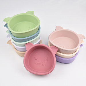 Tazón de Silicona con Orejas de Cerdo de Dibujos Animados Personalizable, Vajilla Infantil Portátil, Diseño Bonito para la Alimentación del Bebé - Product Image 5