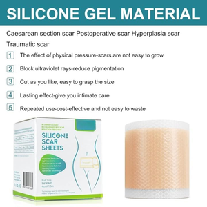 Patch cicatrisant transparent en silicone pour les cicatrices hypertrophiques postopératoires - Product Image 3