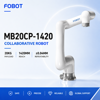 Brazo Robótico Colaborativo FOBOT IP67 con Capacidad de Carga de 20 kg, Alcance de 1420 mm, Brazo Robótico de Alta Precisión para Atención de Máquinas CNC, Directo de Fábrica
