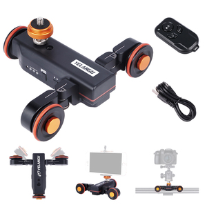 Hot L4X aleación de aluminio al aire libre DSLR Micro trípode accesorios digitales Cámara deslizante Motorise <span class=keywords><strong>Dolly</strong></span> para teléfono y cámara DV para el hogar - Product Image 2