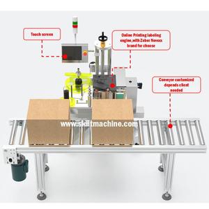 Điện tự động hậu cần hộp <span class=keywords><strong>carton</strong></span> nhãn Applicator trực tuyến Hệ thống in ấn gỗ nguyên liệu 1998 động cơ PLC lõi - Product Image 2