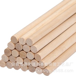 Round Wooden Sticks For Handmade Crafts Unfinished Hardwood Art Layered Cake Supports <b>Wedding</b> <b>Ribbon</b> Decorations - Product Image 2