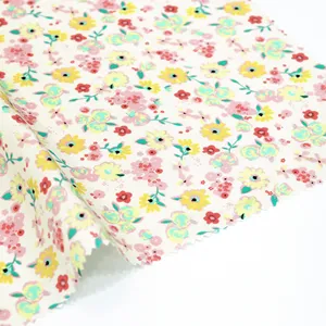 Usine directe liberty imprimé 100 coton personnalisé petites fleurs popeline personnalisé fleurs tissu imprimé pour robes vêtements