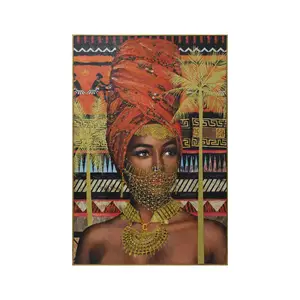 Wall Art African Artwork Canvas Women Oil Paintings Photo Paintings Decor Home for Bedroom Office Framed Ready to Hang