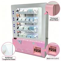 Distributeur mural de serviettes hygiéniques et lingettes humides à 8 compartiments avec acceptation de cartes/QR/code et monnaies, température ambiante