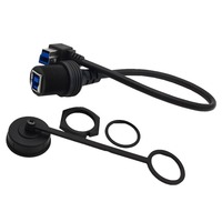 Kostenloses Muster Wasserdichtes 90-Grad Links Rechts Oben Unten Winkel USB 3.0 B Stecker auf B Buchse Einbau-Verlängerungskabel