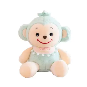 New Cute Custom Blue Monkey Stuffed Animal Baby Plush Toys Soft Kids Plush Doll for Girls Boys