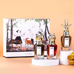 Serie de Perfumes en Caja de Regalo con Diseño de Cabeza de <span class=keywords><strong>Animal</strong></span>, <span class=keywords><strong>Perfume</strong></span> en Spray de Zorro y Alce, Unisex, Aroma Amaderado y Rosa Ligero de Larga Duración, Ecológico - Product Image 2