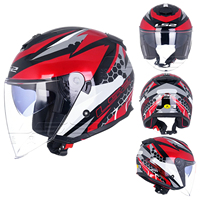 LS2OF626 Certifié ECE/DOT authentique Casque de moto demi-coque pour homme, casque de vélo électrique quatre saisons, casque trois-quarts pour femme à grande pédale