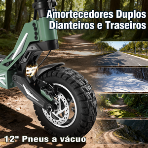 <span class=keywords><strong>Monopattino</strong></span> Elettrico Pieghevole G3pro per Adulti, Doppia Sospensione, Fuoristrada 12 Pollici, Motore 800W, Batteria al Litio 18Ah, Spedizione da Magazzino Brasile - Product Image 3