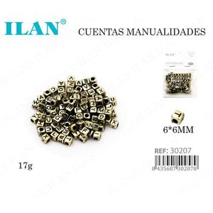 Perline Quadrate Ilan 6x6mm Dorate per Lavori Artigianali - Product Image 3