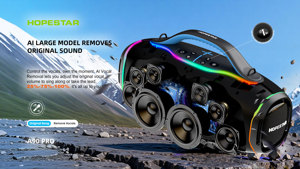 HOPESTAR A90PRO ワイヤレススピーカー 700W 大出力 防水 ポータブル TWS カラオケ RGBライト マイク2本付 - Product Image 4
