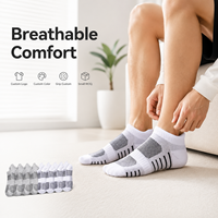 Chaussettes bateau personnalisées avec logo, faible MOQ, maille respirante, soutien de la voûte plantaire, bout et talon amortis pour la course, la gym, le tennis, hommes et femmes