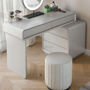 AOMISI <span class=keywords><strong>CASA</strong></span> Meuble de rangement design à succès, <span class=keywords><strong>coiffeuse</strong></span> en bois personnalisée, table de maquillage avec miroir LED en marbre - Product Image 4