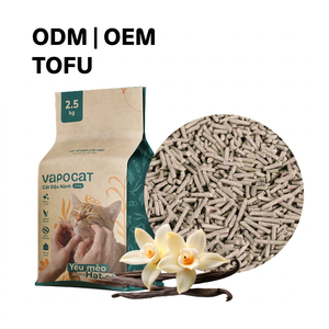 Litière pour chat Vapo Cat biodégradable en tofu - granulés légers 2,5 kg longue durée avec parfum personnalisé pour chats d'intérieur - Product Image 1