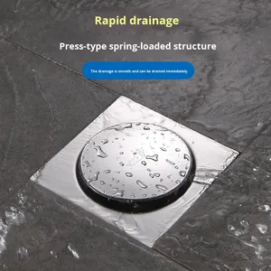 Дренажный фильтр из нержавеющей стали класса люкс с функцией дезодорации, нажимной, большой емкости, для ванной и кухни, с защитой от запаха - Product Image 2