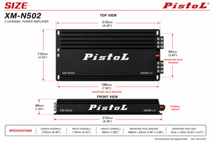 Amplificateur de <span class=keywords><strong>voiture</strong></span> 2 canaux classe AB <span class=keywords><strong>500W</strong></span>, sortie en pont 65Wx2 4Ohm, SNR ≥100dB, amplificateur audio pour <span class=keywords><strong>voiture</strong></span> XM-N502 - Product Image 5