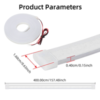 Bande LED néon souple étanche 12V, lumière LED blanche, blanc chaud, flexible pour coffre de voiture, lumière d'ambiance LED, bande lumineuse néon