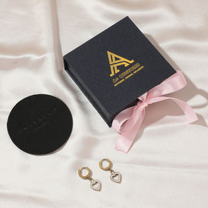 Boîte à bijoux personnalisée, boîte organisateur de bijoux en papier cartonné coulissant de luxe avec logo personnalisé, collier, boucles d'oreilles, bracelet, pendentif - Product Image 5