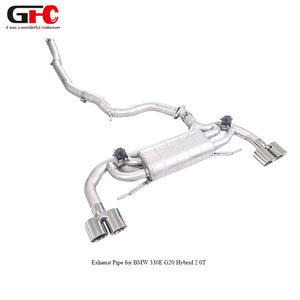 Sistema de Escape Catback de Alto Rendimiento con Válvulas Electrónicas y Acabado Sandblasted GFC para <span class=keywords><strong>BMW</strong></span> <span class=keywords><strong>330e</strong></span> 2.0T 2019-2026 con Salidas Cuádruples Cromadas - Product Image 1