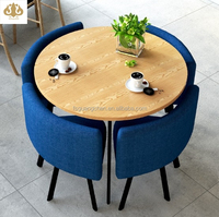 Tables et chaises rondes de restaurant, design moderne en bois pour café, hôtel, hôpital et école