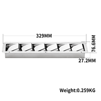 Grille d'aération rectangulaire en acier inoxydable, finition miroir, anti-corrosion, pour yacht et bateau de pêche