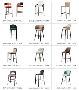 Taburete de Bar de Lujo <span class=keywords><strong>para</strong></span> el Hogar, Silla Alta de Desayuno en Cuero y Roble, Muebles de Comedor Italianos <span class=keywords><strong>para</strong></span> Cocina - Product Image 6
