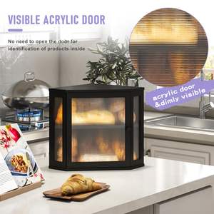 <span class=keywords><strong>Accessoires</strong></span> de <span class=keywords><strong>cuisine</strong></span> personnalisés Boîtes cadeaux pliantes pour le pain Boîtes de rangement pour le pain en coin en bois de bambou pour la nourriture en boulangerie - Product Image 4