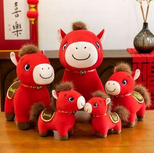 2026 Chinese New Year <b>Plush</b> <b>Toy</b> Mascot Soft and Cute Horse <b>Stuffed</b> <b>Animal</b> for Traditional Festivals Gifts and Decoration - Product Image 2