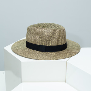Sombreros de Paja Panamá de Ala Plana Tejidos para Hombre y Mujer, Ajustables, Estilo Retro, para Verano, Vacaciones, Moda, <span class=keywords><strong>Vaquero</strong></span> del Oeste - Product Image 2