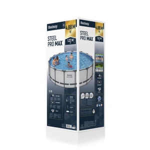 Ensemble de <span class=keywords><strong>piscine</strong></span> <span class=keywords><strong>hors</strong></span> <span class=keywords><strong>sol</strong></span> Bestway 5612Z/5613A/5613AE <span class=keywords><strong>Steel</strong></span> <span class=keywords><strong>Pro</strong></span> <span class=keywords><strong>MAX</strong></span>, ronde, 4,88 m x 1,22 m, piscines familiales, natation en plein air - Product Image 6