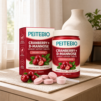 Comprimés de soutien urinaire PEITEBIO à la canneberge et au D-Mannose avec des plantes naturelles pour le bien-être quotidien et l'équilibre urinaire 120