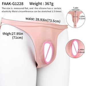 FAAK Silicone Men's Hiding Gaff Cross-<b>Dressing</b> Underwear Wearable Penetratable Vagina Panty Thongs Men's Briefs Sex Toys Sissy - Product Image 5
