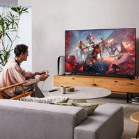 Televisor Inteligente QLED R&E de 65 Pulgadas, 4K UHD, Android con WiFi para Control Remoto por Voz, Televisor LED sin Marco para Uso en Hoteles