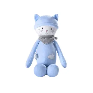 High quality Pink blue cloth rabbit doll children's soothing plush toy birthday gift for boys and girls