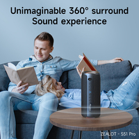 Speaker Portabel Mini TWS Zealot RGB BT AUX 360 Surround Sound Anti Air untuk PC, Ponsel, dan Luar Ruangan S51 Pro 30-50W dengan Aplikasi