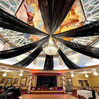 Cortinas de Techo Elegantes y Personalizadas para Decoración de Bodas, con Cortinas Opacas 100% Poliéster con Características Ignífugas