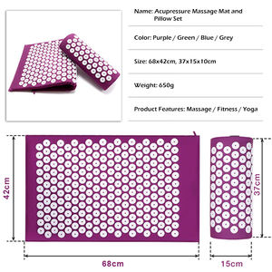 Toptan akupressur matı Yoga Mat ve yastık masaj çantası ile Set - Product Image 3