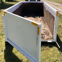 Conteneur de 20 pieds à porte battante, bac à déchets avec porte, bac à déchets à accès direct, bac à déchets à porte battante, conteneur à chargement facile