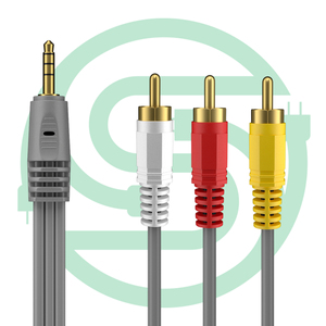 Cable de 3,5mm <span class=keywords><strong>a</strong></span> <span class=keywords><strong>rca</strong></span> av para videocámara, Conector de Audio y vídeo estéreo de 3,5mm macho <span class=keywords><strong>a</strong></span> 3RCA macho, buen precio - Product Image 6