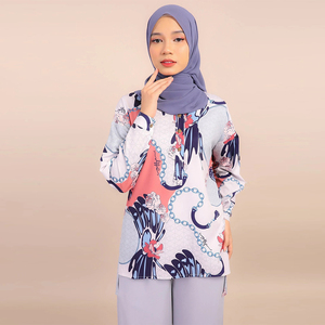 Best Seller 2022 Como Creepe kadınlar kadınlar için dikiş fabrika Ironless bluz Tops tam yaz OEM hizmeti dokuma yetişkinler baskı - Product Image 4