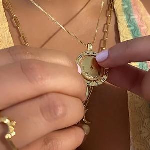 Collier en argent 925 plaqué or 18 carats, élément du zodiaque, mandala en or, nouvelle mode de haute qualité, tendance 2025 - Product Image 6