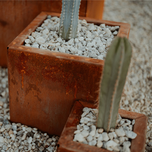 Maceta Rectangular de Metal Caja Macetas Altas para Plantas de Exterior Moderna - Product Image 5