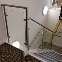 Système de main courante d'escalier en métal pour intérieur, balustrade en verre, fabrication chinoise