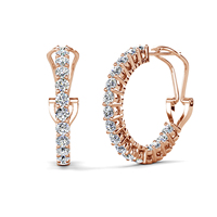 Boucles d'oreilles créoles de luxe en zircone cubique de haute qualité plaqué or 18 carats femmes en argent Sterling 925 accessoire pour cadeau