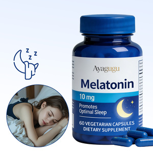 Cápsulas de Melatonina de 10 mg de Alta Potencia y Acción Rápida para Dormir, para Adultos, Sin Gluten, Aptas para Veganos, No Causan Hábito - Product Image 1