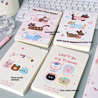 Nouveau Original mignon Animal A6 bloc-notes rabattable reliure thermique haute valeur épaissie en cuir couverture rigide spécial étudiant dessin animé