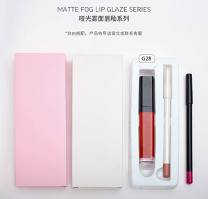 Set de lápiz labial y delineador de labios Cross-95, combinación dos en uno, en caja, con acabado mate hidratante, no se pega a la boca, set de color rojo. - Product Image 3