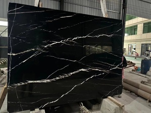 Marmo Nero Naturale Francese Lucidato con Venature Bianche, Nero Marquina Book Match per Rivestimenti Murali - Product Image 6